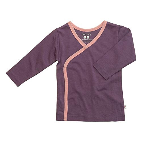 Babysoy Baby Girls' Kimono Layering Top - Eggplant - 12-18 Months