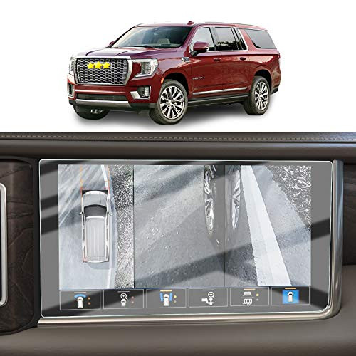 -2 Packs- PET Plastic Screen Protector for 2021 GMC Yukon Denali Infotainment 3 Plus System Navigation High Clarity Anti-Glare GPS Touch PET Protective Film -2021 Yukon Denali-