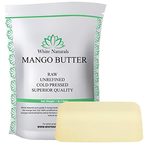 Unrefined Mango Butter 8 oz Raw Natural Pure Grade A Amazing Moisturizer Superior Quality Use Alone or in DIY Body Butters Soaps Lotions Lip Balm and More