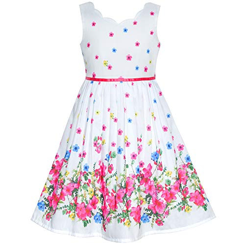 Girls Dress Pink Flower Petal Summer Sundress Size 6