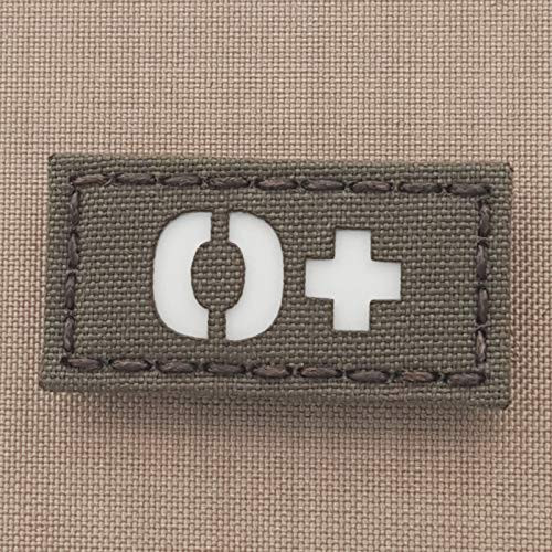 Tactical Freaky Ranger Green OPOS O plus Blood Type 1x2 Reflective First Aid Kit IFAK CoyoteTactical Morale Hook-and-Loop Patch