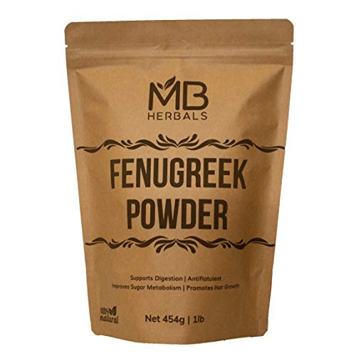 MB Herbals Fenugreek Seeds Powder 1 lb  16 oz  454 Gram  Trigonella foenum-graecum Sd.  Methi Powder  Spice Indian Cuisine  Hair Care  Improves Digestion