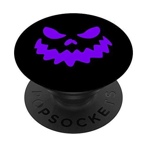 Jack O Lantern Pumpkin Face Scary Halloween Funny PopSockets Grip and Stand for Phones and Tablets