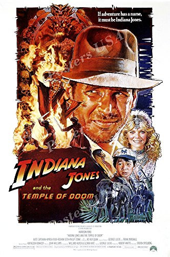 PremiumPrints - Indiana Jones and The Temple of Doom Movie Poster - XMOV062 Premium Canvas 11" x 17" -28 cm x 43 cm-