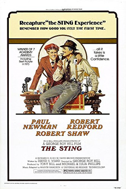 PremiumPrints - The Sting Movie Poster - XMOV981 Premium Canvas 11" x 17" -28 cm x 43 cm-