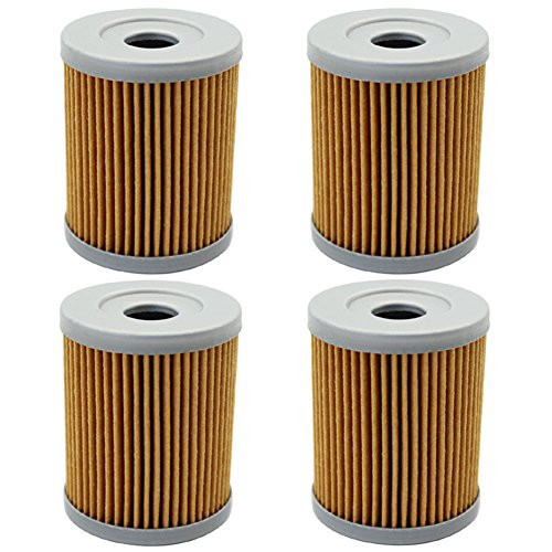 Cyleto Oil Filter for Suzuki LT230E Quadrunner 230 1986-1993 - LT230G LT230 G 1985-1987 - LT230S Quadsport 230 1985 1986 1987 1988 -Pack of 4-