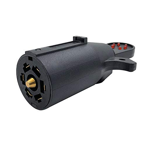 Kinsei Trailer Wiring Tester Heavy Duty 7-Way RV Blade Connector Tester 7 Pin Circuit Tester Trailer Hitch Wiring Tester with LED Indicator