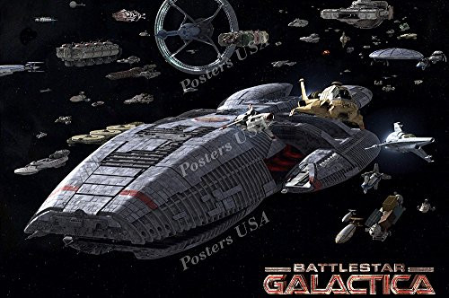 PremiumPrints - Battlestar Galactica TV Series Show Poster - XTVS035 Premium Canvas 11" x 17" -28 cm x 43 cm-