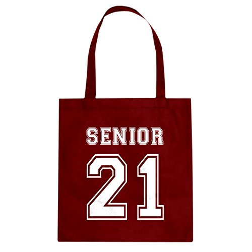 Tote Senior 2021 15x16 Red Canvas Bag