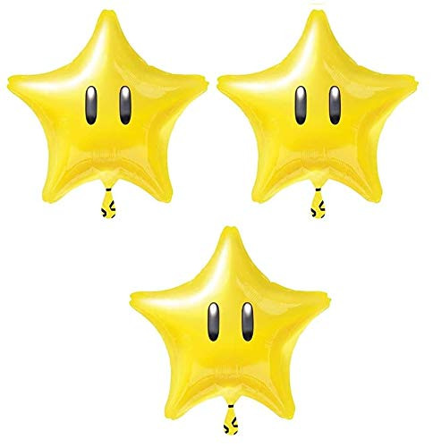 Anagram 18" Super Mario Star Birthday Party Decoration Supply Mylar Foil Helium Balloon