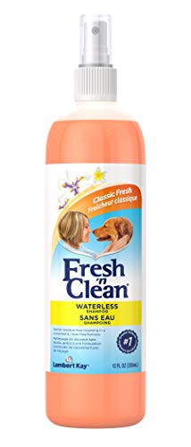 PetAg Fresh 'n Clean Classic Fresh Waterless Shampoo for Dogs - Contains Aloe Vera - Anti-Tangle Formula to Release Mats and Tangles - 12 fl oz