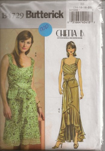 Butterick B4729 Misses' Dress by Chetta B Size EE-14-16-18-20- OOP
