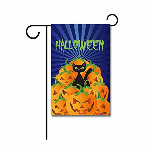 KafePross Happy Halloween Jack O Lattern Garden Flag 12.5"x18"