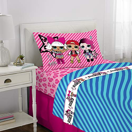 L.O.L. Surprise! Kids Bedding Soft Microfiber Sheet Set Pink Blue - Twin Size 3 Piece Pack Pink Blue - Twin Size 3 Piece Pack