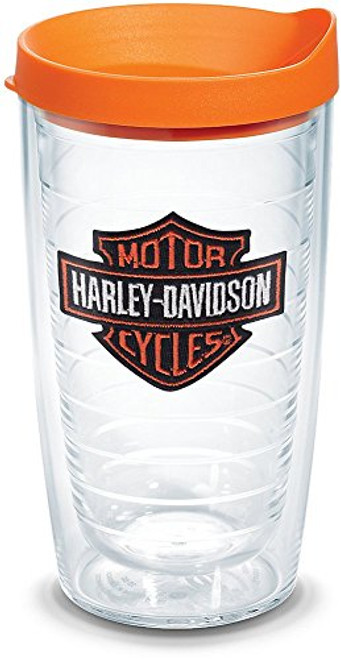 Tervis 1074837 Harley Davidson - Bar & Shield Insulated Tumbler with Emblem and Orange Lid 16oz Clear Tervis 1074837 Harley Davidson - Bar & Shield Insulated Tumbler with Emblem and Orange Lid 16oz Clear