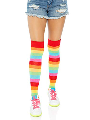 Leg Avenue Costume Accessories's Rainbow Pride Festival Thigh Highs Socks One Size
