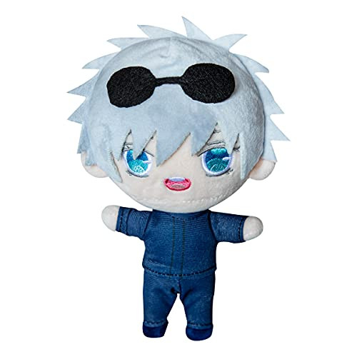 Anime Jujutsu Kaisen Plush Toy 7.8"-20cm Itadori Yuji-Megumi Fushiguro -Gojo Satoru Plush Stuffed Doll for Kids Birthday Gift -Gojou-Glasses-