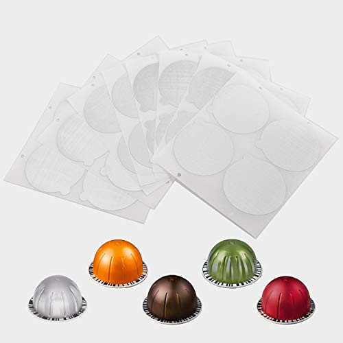 120Pcs Aluminum Foil Seals Lid for Nespresso Capsules Vertuoline Reusable Foil Lids Compatible with Nespresso Vertuoline Pods Nespresso Vertuo Pods Nespresso Pods Coffee Pods-62mm-