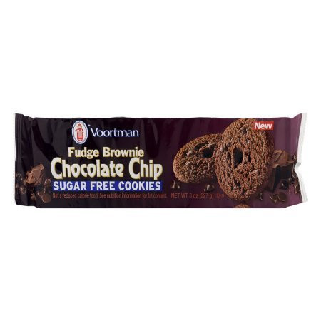 Voortman Fudge Brownie Chocolate Chip Sugar Free Cookies 8.0 OZ pack of 1