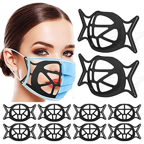 Silicone 3D Face Mask BracketUpgrade Face Mask Inner Support FrameMask Bracket Internal Support Frame for Lipstick Keep Fabric off Mouth 10 Pack