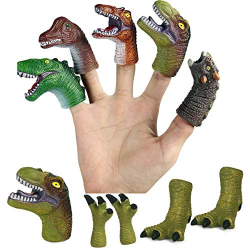 Dinosaur Finger Puppets 10 PCs Animal Bath Dinosaur Head Figure Finger Toys for PartyChristmas Tree DecorationCosplay Treasure Box Prizes Pinata Fillers and Goodie Bag Fillers Dinosaur Finger Puppets 10 PCs Animal Bath Dinosaur Head Figure Finger Toys for PartyChristmas Tree DecorationCosplay Treasure Box Prizes Pinata Fillers and Goodie Bag Fillers