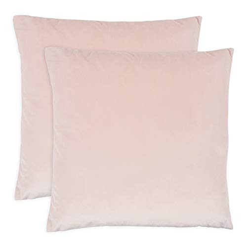 KAF Home Velvet Pillow Cover  Set of 2 Pillow Covers -Blush 18 x 18-
