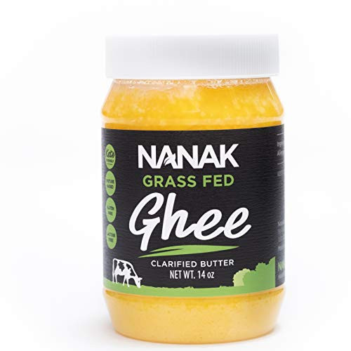 Nanak Grass-fed Ghee Clarified Butter 14 oz. Pasture Raised Lactose  Casein  Gluten FREE Keto Friendly