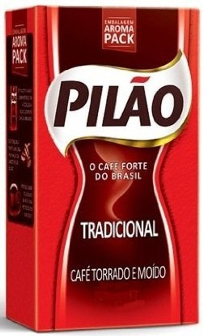Pilão Roasted and Ground Coffee 8.80 oz  Café Pilão Torrado e Moído 250g -PACK OF 02-