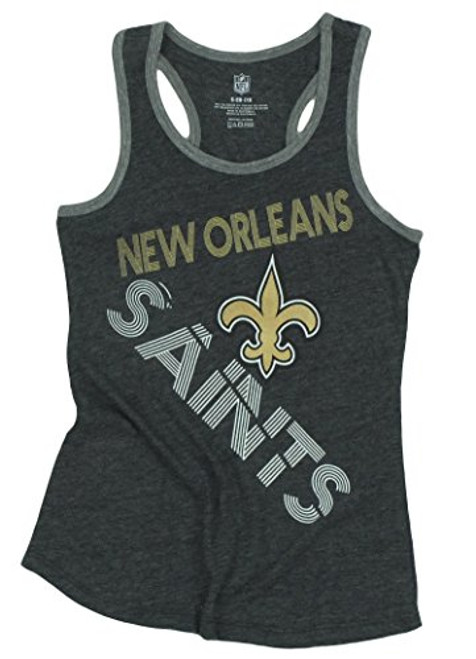 Outerstuff New Orleans Saints NFL Big Girls Off Side Tank Top - Gray -Large -14-- Outerstuff New Orleans Saints NFL Big Girls Off Side Tank Top - Gray -Large -14--