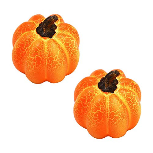 LEDMOMO 2Pcs Resin Halloween Pumpkin Lantern Battery Operated Jack- o- Lantern Lighted Pumpkin Halloween Pumpkin Decorations for Halloween Fall Outdoor Indoor Party Favor LEDMOMO 2Pcs Resin Halloween Pumpkin Lantern Battery Operated Jack- o- Lantern Lighted Pumpkin Halloween Pumpkin Decorations for Halloween Fall Outdoor Indoor Party Favor