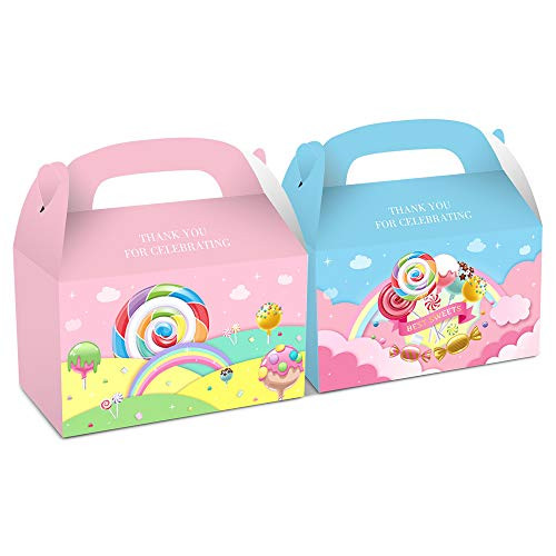 Candland Party Favor Boxes 12 Pack Colorful Sweet Lollipop Pattern Design Paper Goodie Treat Boxes for Candland Lollipop Theme Party Supplies DecorationKids Candyland Birthday Party Candland Party Favor Boxes 12 Pack Colorful Sweet Lollipop Pattern Design Paper Goodie Treat Boxes for Candland Lollipop Theme Party Supplies DecorationKids Candyland Birthday Party