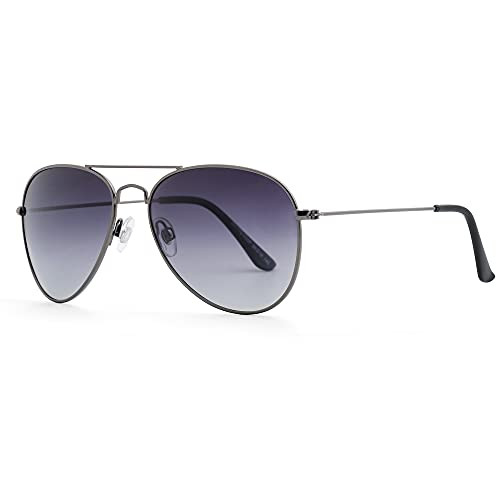 JOOX Polarized Aviator Sunglasses for Men with 100 percent UV protection Smoke Gradient Lens and Lightweight Metal Frame