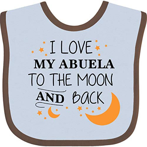 Inktastic I Love My Abuela to The Moon and Back Baby Bib White 2961d Inktastic I Love My Abuela to The Moon and Back Baby Bib White 2961d