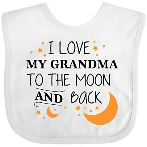 Inktastic I Love My Grandma to The Moon and Back Baby Bib White 2964f Inktastic I Love My Grandma to The Moon and Back Baby Bib White 2964f