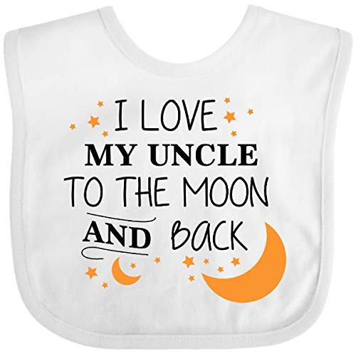 Inktastic I Love My Uncle to The Moon and Back Baby Bib White 29766 Inktastic I Love My Uncle to The Moon and Back Baby Bib White 29766
