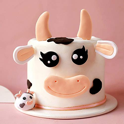 JeVenis 2 PCS Cute Cow Cake Decoration Farm Animal Birthday Cake Topper Cow Cake Topper for Farm Animal Baby Shower Birthday Party Decorations JeVenis 2 PCS Cute Cow Cake Decoration Farm Animal Birthday Cake Topper Cow Cake Topper for Farm Animal Baby Shower Birthday Party Decorations