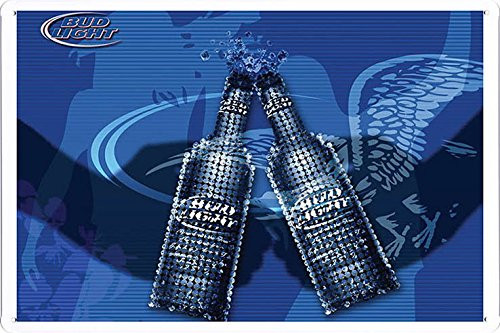 Tin Sign Metal Poster Plate (8"x12") of Disco Budlight Beer by Food & Beverage Decor Sign