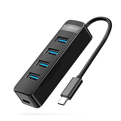 ORICO 4 Port USB C Hub Ultra Slim USB 3.0 Data Hub for Laptop MacBook Pro More Type C Devices