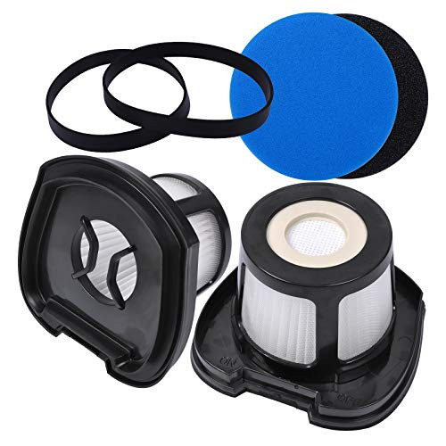 KEEPOW Vacuum Filter Replacement Compatible with Bissell Pet Hair Eraser Hand Vac. 2284W 2390 2389 2390A with 2 Belts