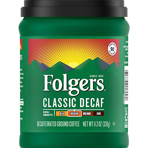 Folgers Classic Decaf Medium Roast Ground Coffee 11.3 Ounces Folgers Classic Decaf Medium Roast Ground Coffee 11.3 Ounces