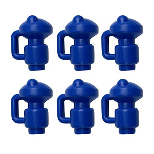 CALIDAKA Trampoline Pole Cap Fixing Trampoline Pole Caps Safety G Shaped Pole Thickened Top Net PP Fixing Trampoline Enclosure Pole -Blue-