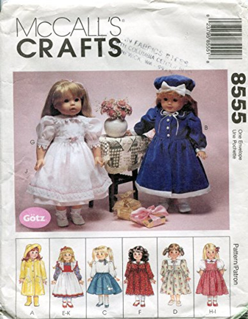 McCall's Crafts Pattern 8555 ~ Doll Clothes Package for 18-Inch Dolls McCall's Crafts Pattern 8555 ~ Doll Clothes Package for 18-Inch Dolls