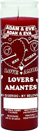 Indio Products Candle 7 Day ADAM  and  EVE RED