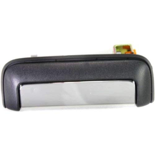 Evan-Fischer Door Handle for 2004 Mitsubishi Mitsubishi Montero Sport LS 3.5L Front Left Side Exterior Plastic Black bezel w-chrome lever w-o Keyhole