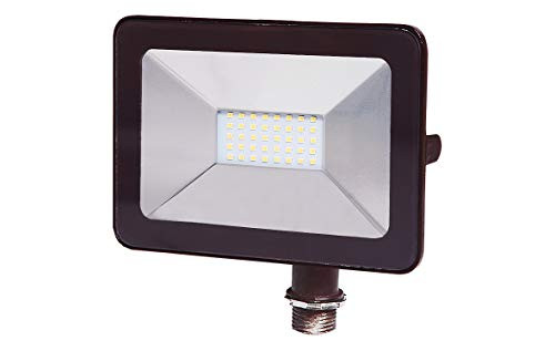 ASD 30W LED Flood Light with Arm Mount 3000K (Warm White) Slim SMD 3087lm Waterproof Outdoor Landscape Security ETL Listed DLC Certified