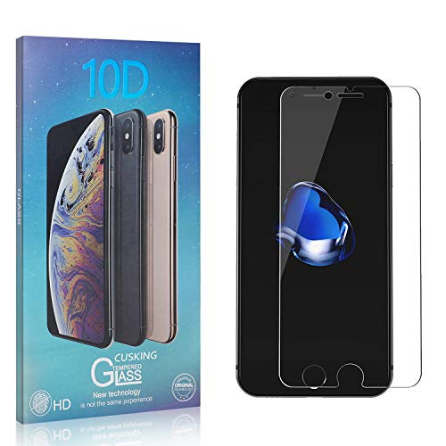 CUSKING Screen Protector for iPhone 8 Plus-iPhone 7 Plus Anti Scratch Tempered Glass Screen Protector for iPhone 8 Plus-iPhone 7 Plus HD Crystal Clear Easy Installation 4 Pack