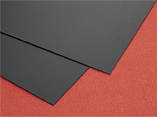 SIBE-R-PLASTIC SUPPLY Black Styrene Sheets .03 x 6" x 12" -2- Pack