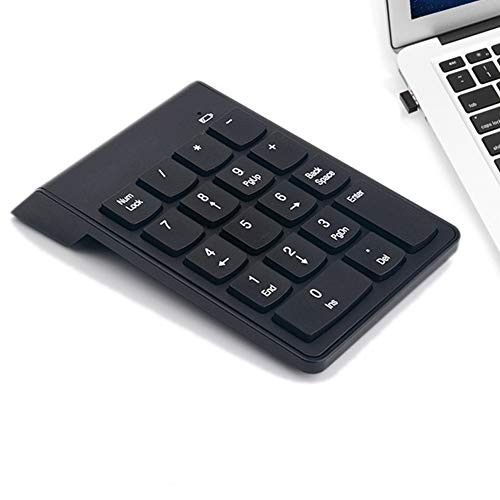 haixclvyE 18 Keys Mini Number Pad 2.4GHz Wireless USB Multi-Function Numeric Keypad Keyboard for Laptop Desktop PC Notebook