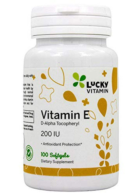 LuckyVitamin - Vitamin E D-Alpha Tocopheryl 200 IU - 100 Softgels LuckyVitamin - Vitamin E D-Alpha Tocopheryl 200 IU - 100 Softgels