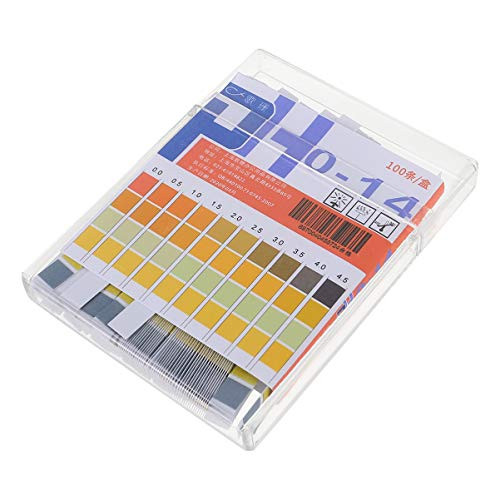 Baluue 100pcs PH Test Strips 0-14 High Accurate PH Testing Paper Hydroponic System PH Levels Body Monitor for Acidity Alkalinity Food Water Soil Aquariums